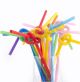 100pcs Disposable Plastic Artistic Straw (1pkt)