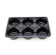 125'S BLACK 6COM. CUP HOLDER TRAY