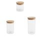 650ML GLASS CONTAINER W/WOOD COVER