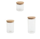 950ML GLASS CONTAINER W/WOOD COVER